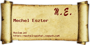 Mechel Eszter névjegykártya